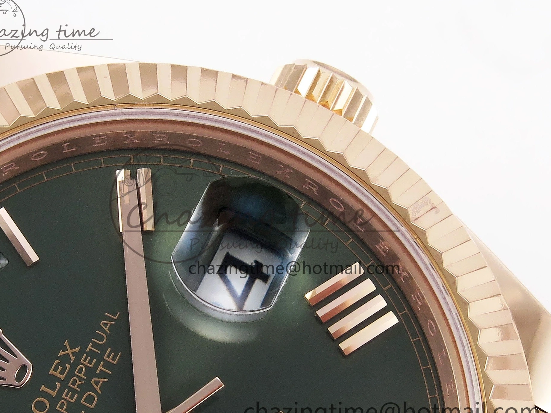 MiroTime 1228 Day Date 40 RG 228235 ARF 1:1 Best Edition Green Roman Dial on President Bracelet VR WrinkleFree 1509